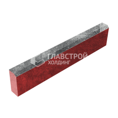 Камень бортовой БР 100.20.8, антрацит, красное основание