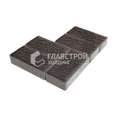 Тротуарная плитка Брусчатка, кармен с мраморной крошкой, 4 см