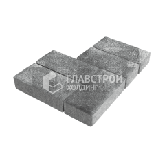 Тротуарная плитка Брусчатка, антрацит, 10 см