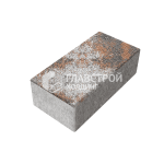 Тротуарная плитка Прямоугольник 12х24х7 см, сомон на камне