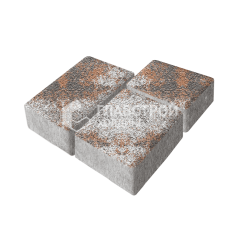 Тротуарная плитка Лэндхаус, агат оранжевый на камне, 4 см