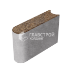 Камень бортовой БРШ 50.20.8, джафар-оранжевый с мраморной крошкой
