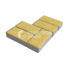 Тротуарная плитка 200х100х80, желтая