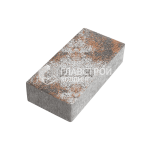 Тротуарная плитка Прямоугольник 10х20х6 см, сомон на камне