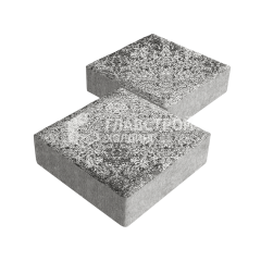 Тротуарная плитка Квадрат 200х200х40, аляска белая на камне