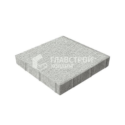 Тротуарная плитка Квадрат 400х400х60, белая на камне