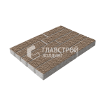Тротуарная плитка Лукано, светло-коричневая с мраморной крошкой, 6 см