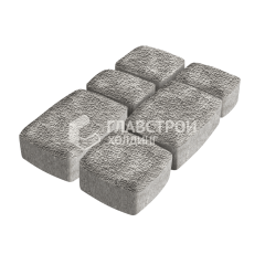 Тротуарная плитка Классика 3 камня, неаполь с мраморной крошкой, 6 см