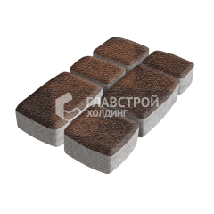 Тротуарная плитка Классика 3 камня, сорренто на камне, 4 см