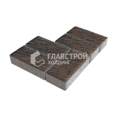 Тротуарная плитка Брусчатка, конго с мраморной крошкой, 4 см