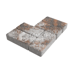 Тротуарная плитка 200х100х40, агат оранжевый с гранитной крошкой