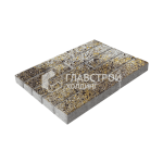 Тротуарная плитка Лукано, агат-желтый на камне, 6 см