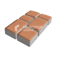 Тротуарная плитка Старый город, оранжевая, 6 см