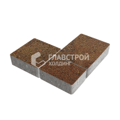 Тротуарная плитка Новый город, джафар оранжевый на камне, 8 см