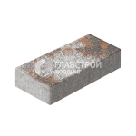 Тротуарная плитка Прямоугольник 600х300х60, сомон на камне