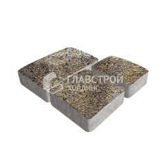 Тротуарная плитка Брук, агат желтый с мраморной крошкой, 6 см