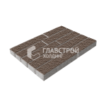 Тротуарная плитка Лукано, коричневая с мраморной крошкой, 6 см