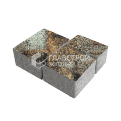 Тротуарная плитка Ностальгия, агат кофейный на камне, 4 см