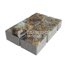 Тротуарная плитка Ностальгия, агат кофейный на камне, 4 см