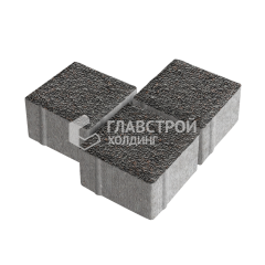 Тротуарная плитка Квадрат 100х100х60, джафар черный с гранитной крошкой