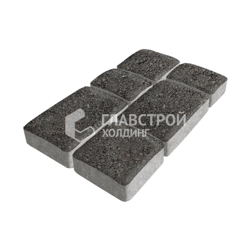 Тротуарная плитка Брук, джафар черный, 4 см