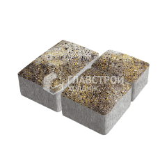 Тротуарная плитка Старый город, агат желтый, 6 см