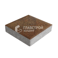 Тротуарная плитка Квадрат 200х200х40, джафар оранжевый на камне