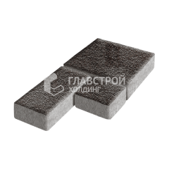 Тротуарная плитка Рубико, мокко с мраморной крошкой, 4 см