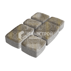 Тротуарная плитка Классика 3 камня, степь на камне, 6 см