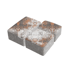 Тротуарная плитка Старый город, агат оранжевый, 6 см