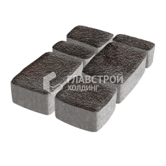 Тротуарная плитка Классико, мокко с мраморной крошкой, 6 см