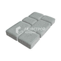 Тротуарная плитка Брук, серая, 6 см