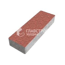 Тротуарная плитка 245х60х60, красная с мраморной крошкой