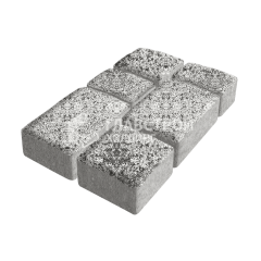 Тротуарная плитка Старый город, аляска белая, 6 см