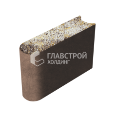 Камень бортовой БРШ 50.20.8, агат желтый, коричневое основание