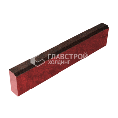 Камень бортовой БР 100.20.8, клинкер, красное основание