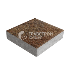 Тротуарная плитка Квадрат 200х200х60, джафар оранжевый с мраморной крошкой