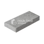 Тротуарная плитка Прямоугольник 30х10х6 см, серо-белая на камне