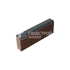 Камень бортовой БР 50.20.8, черный с мраморной крошкой, коричневое основание