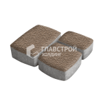 Тротуарная плитка «Классика 3 камня», светло-коричневая с мраморной крошкой, 6 см