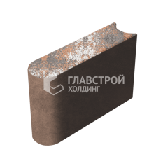 Камень бортовой БРШ 50.20.8, агат оранжевый, коричневое основание