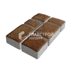 Тротуарная плитка Старый город, джафар оранжевый, 6 см