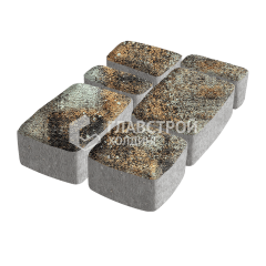 Тротуарная плитка Классико, агат кофейный на камне, 6 см