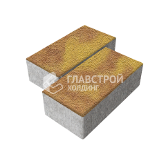 Тротуарная плитка 240х120х70, шафран на камне