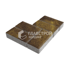 Тротуарная плитка Брусчатка, осень, 10 см