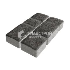 Тротуарная плитка Старый город, джафар черный, 6 см