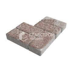 Тротуарная плитка Брусчатка, хаски с гранитной крошкой, 6 см