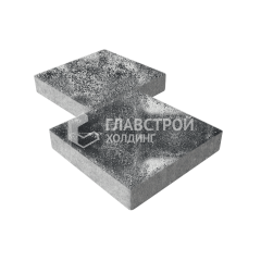 Тротуарная плитка Квадрат 400х400х60, черно-белая