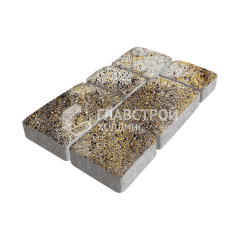 Тротуарная плитка Брук, агат желтый, 6 см