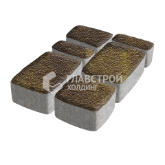 Тротуарная плитка Классика 4 камня, осень с мраморной крошкой, 6 см